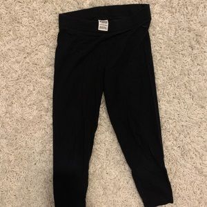 Cropped VS Pink Black Leggings